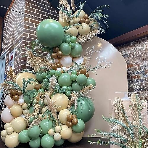 Image of 10 Inch Retro Bean Green Balloons, 100 Pcs Latex Helium Balloons for Kid's Birthday Party Baby Shower Wedding Graduation Graduation Party Decorations