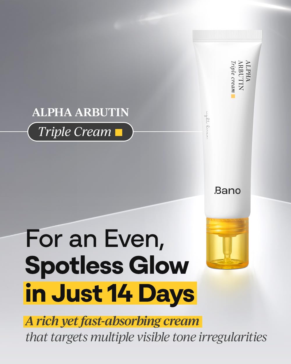 Alpha Arbutin Triple Cream – Face Moisturizer with Alpha Arbutin & Niacinamide | Hydrating Hyaluronic Acid | Korean Skincare for Sensitive Skin | Fragrance-Free | 2.02 fl oz - Image 2