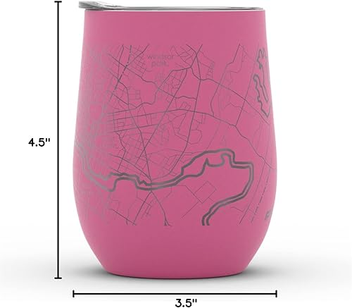 Vista 144 de Well Told Lexington Kentucky Map - Vaso de vino aislado con grabado de mapa de Kentucky, taza de acero inoxidable grabada (12 onzas, verde domingo)
