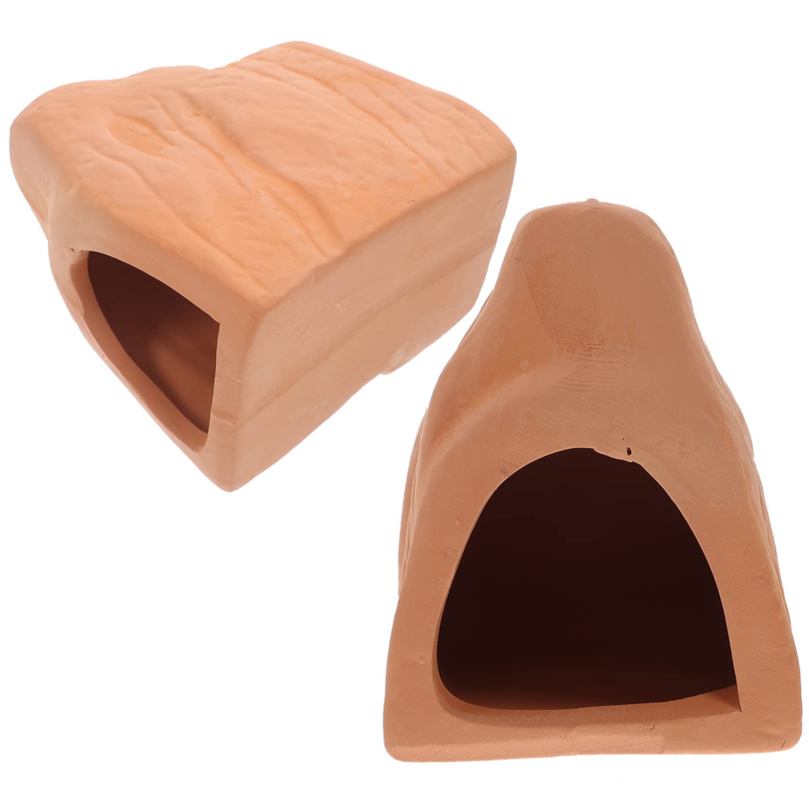 POPETPOP 4 Juegos Maceta De Barro Cueva De Adornos De Acuario Refugio De Cría De Camarones Túnel Decoración Pecera Adornos Pecera Cueva De Escondite De Camarones Cueva De Peces 2 Piezas * 4
