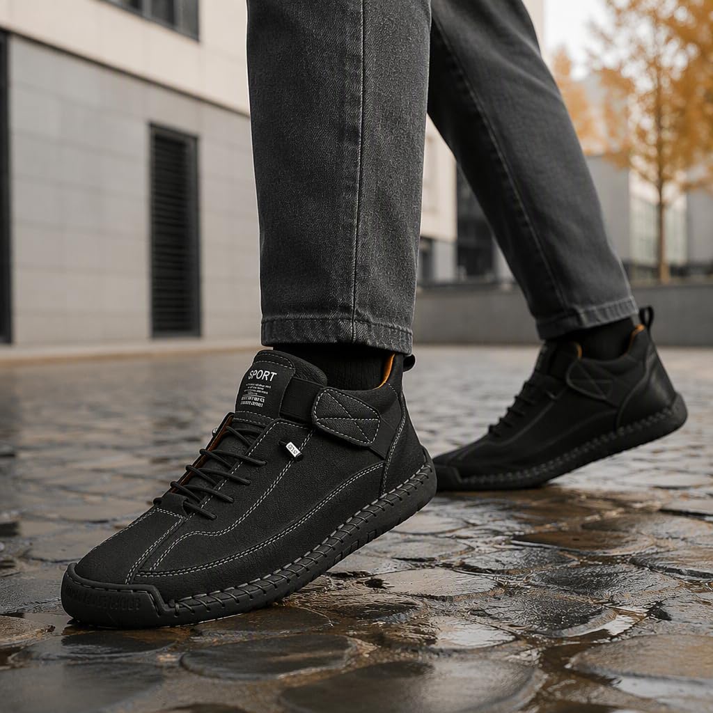2026 New Sneakers Damen Herren,Komfortable&Schmerzfreie Orthopädische Sneaker,Handmade Leather Orthopedic Comfy Shoes,Slip-On Atmungsaktive Das Gehen Komfortabler Gestalten