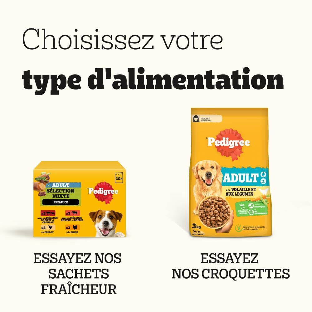 PEDIGREE Repas pour Chien - Boîtes en terrine au Boeuf et aux Carottes Adulte 6x4x400g