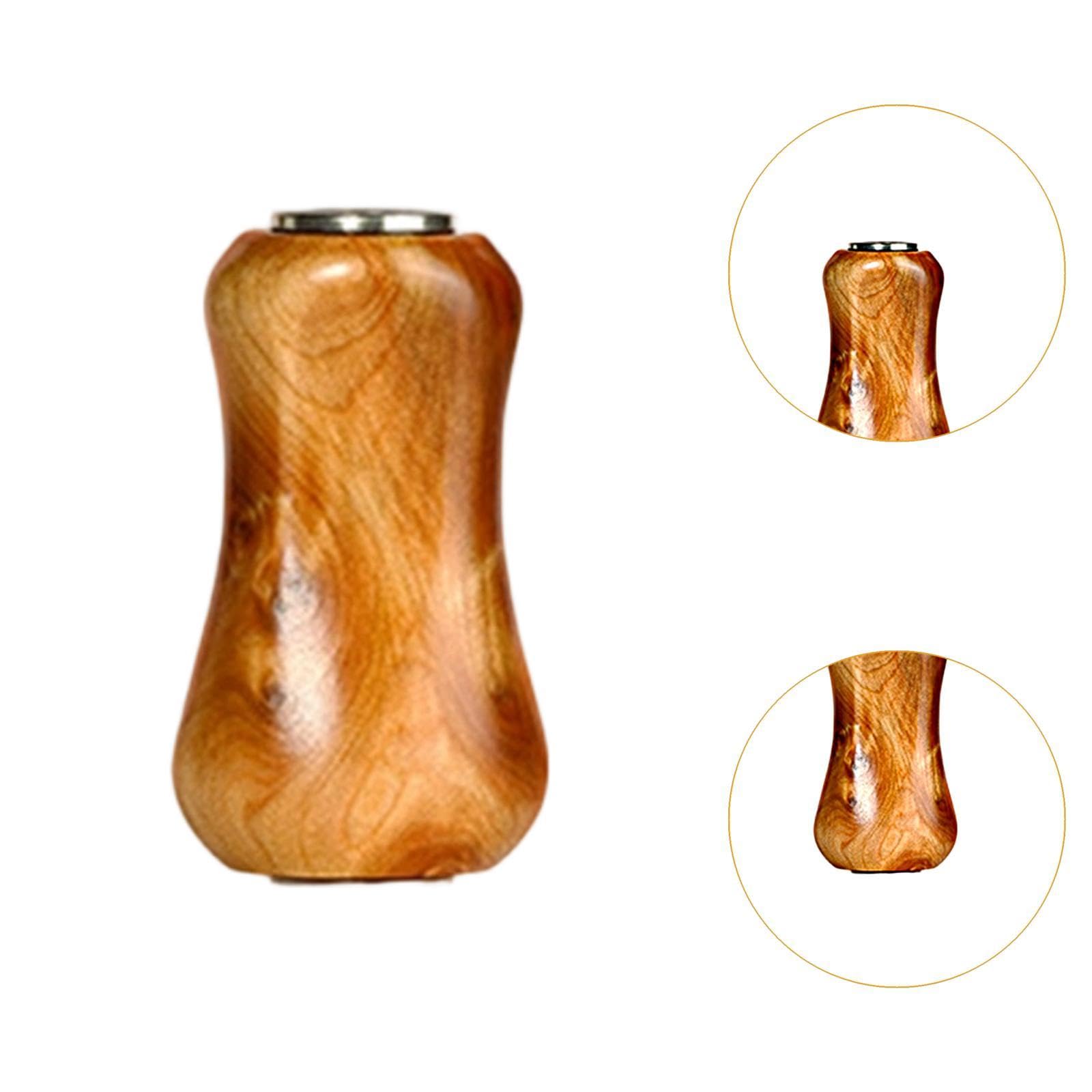 Poignée de Moulinet de Pêche de Rechange en Bois Robuste, Facile à Réparer, Prise en Main Pratique, Adaptée à La Pêche en Eau Douce et