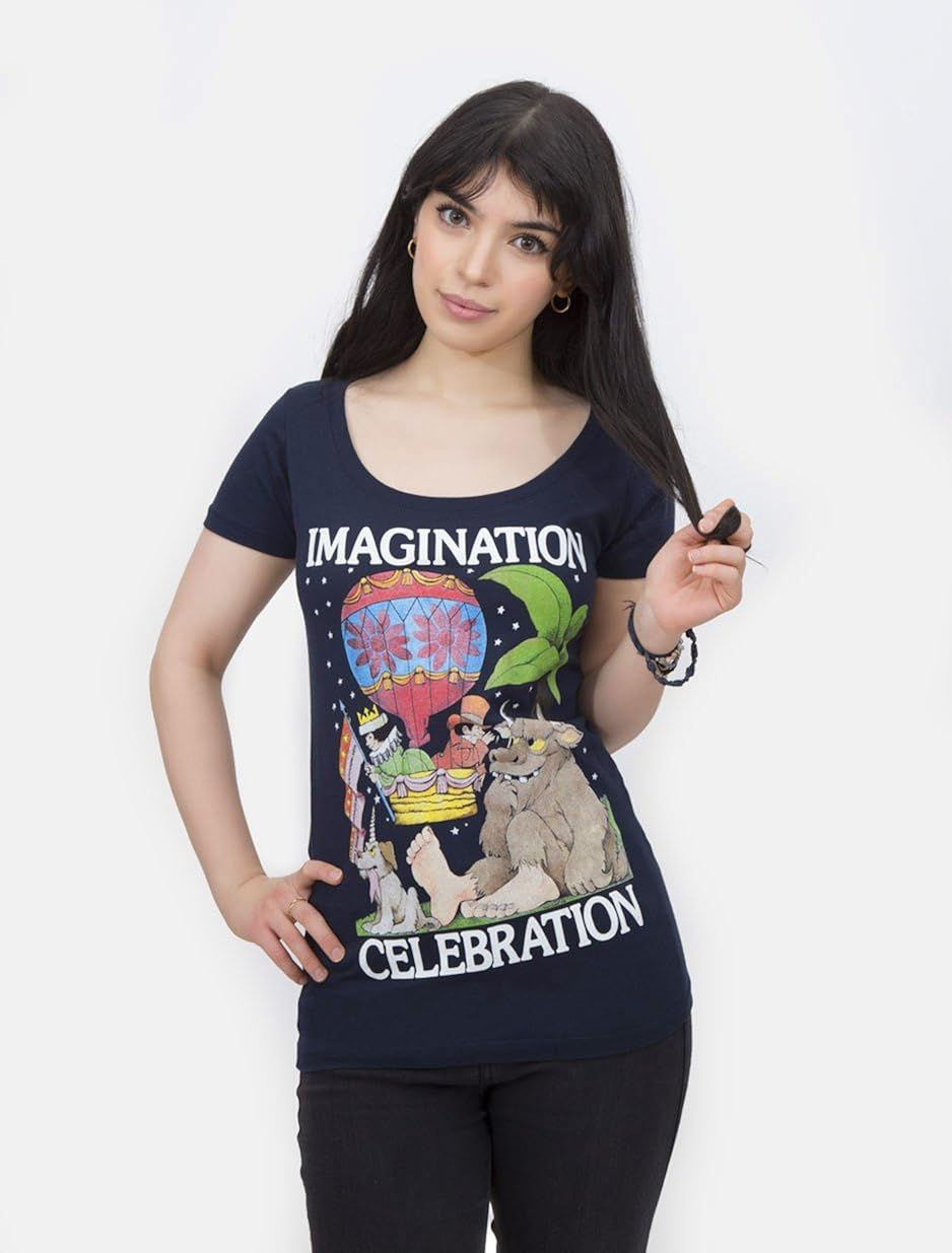 Out of Print Women's Classic Children's Book-Themed Scoop Neck Tee T-Shirt : Clothing, Shoes & Jewelry