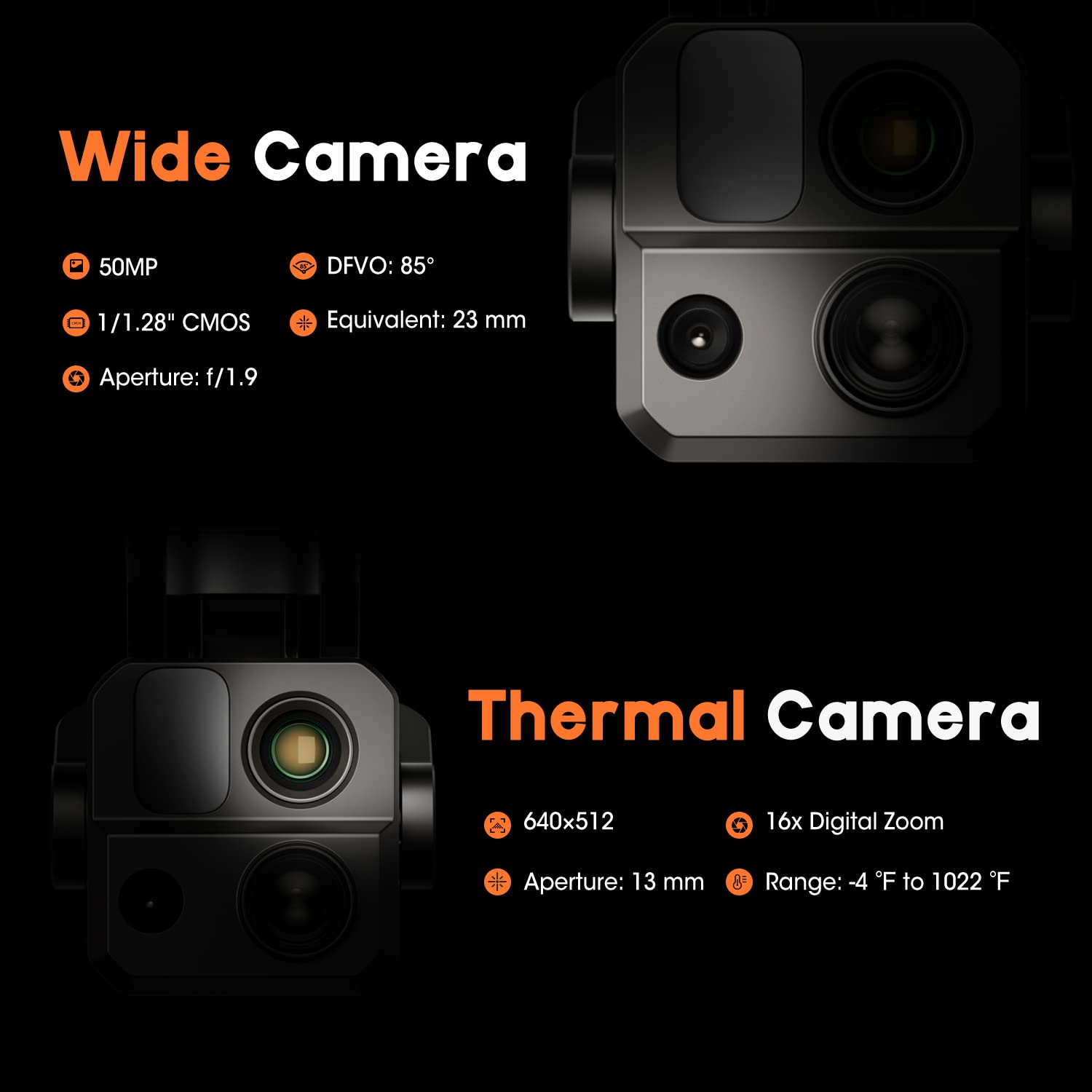 Autel Robotics EVO MAX 4T, Visiable/Zoom/Thermal/L-aser 4 Cameras in One Drone, 50MP&1/1.28