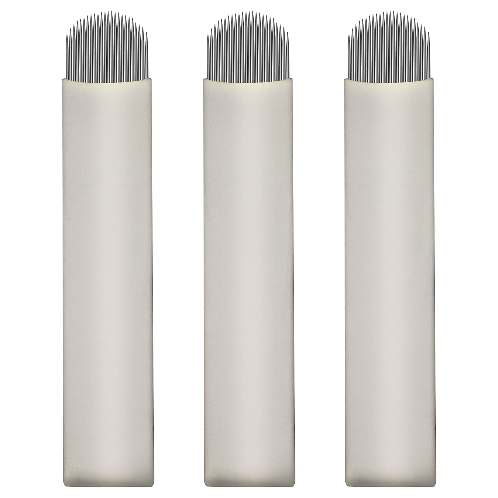 50pcs White Microblading Blade U24 NANO .15mm Diameter Thinnest Blade Disposable Microblades used for creat thin and crisp lines (U24)