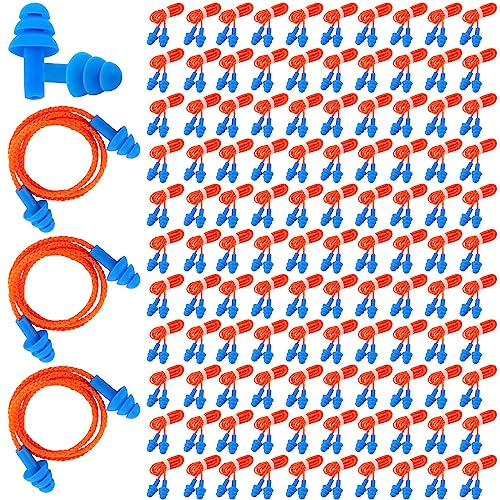 Xuhal 200 Pairs Corded Silicone Ear Plugs