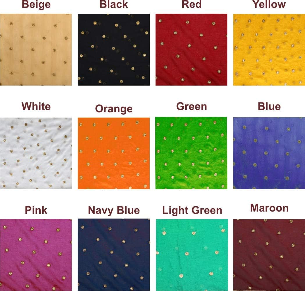 DUPATTA BAZAAR Woman's Embroidered Chiffon Dupatta Scarf Shawl Wrap Soft - Image 5