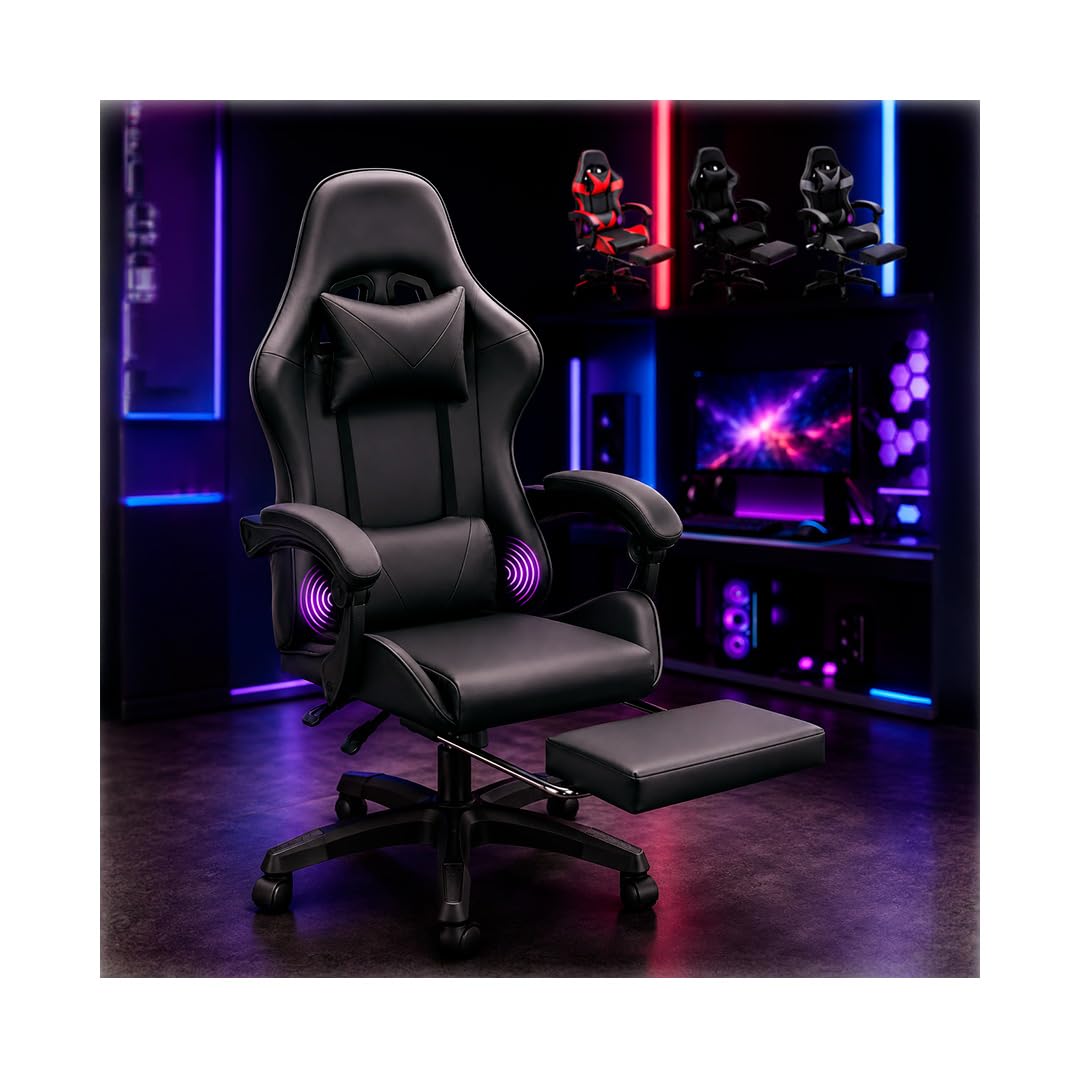CUORY Silla Gamer Escritorio Ergonómica Reposapiés Ejecutiva — Ajuste de Altura
