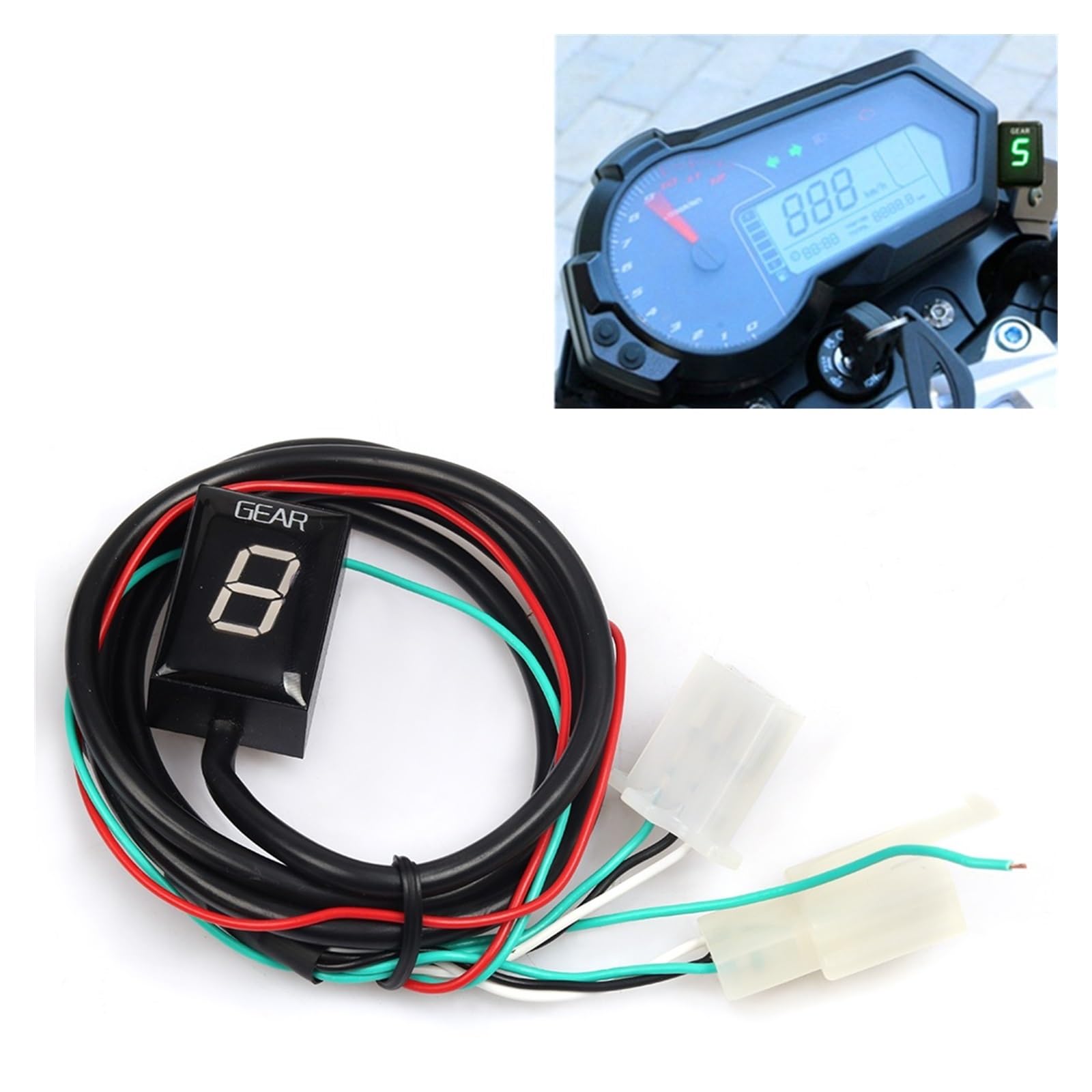 Motocicleta Marchas Pantalla Indicador De Marchas para Motocicleta para TNT125 TNT135 BJ125-3E Pantalla Digital De Velocidad Sensor De Cambio Componente De Accesorios para Motocicleta