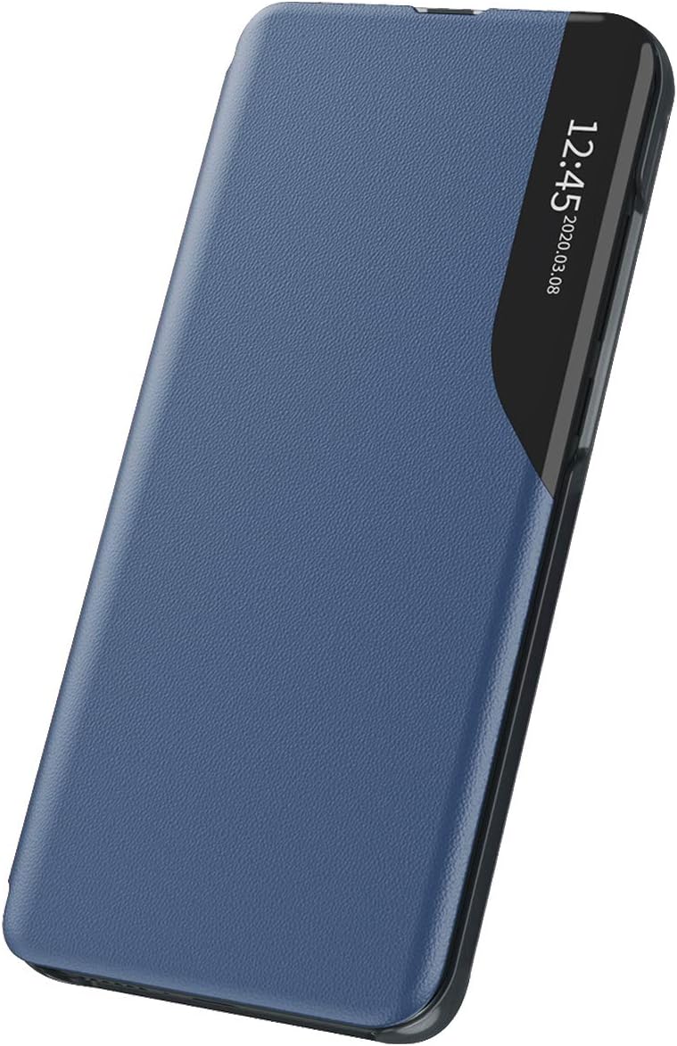 Mobile Phone Case for Samsung Galaxy M31 Leather Case, Clear View Flip Case Mobile Phone Case Cover Protective Shell with Stand Function 360 Degree Shockproof Leather Case for Samsung M31 (4)