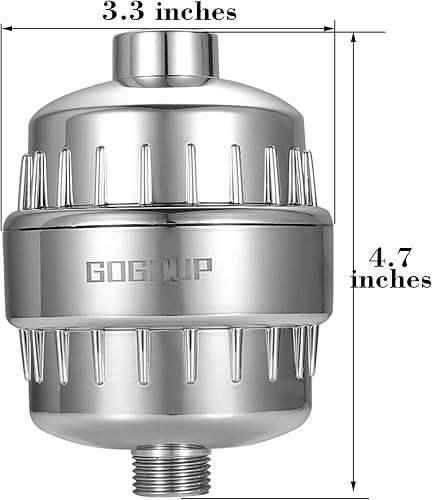 Miniatura 5 de Filtro de ducha para agua dura, cartucho de filtro de cabezal de ducha reemplazable integrado de 15 etapas, universal que transforma el eccema de