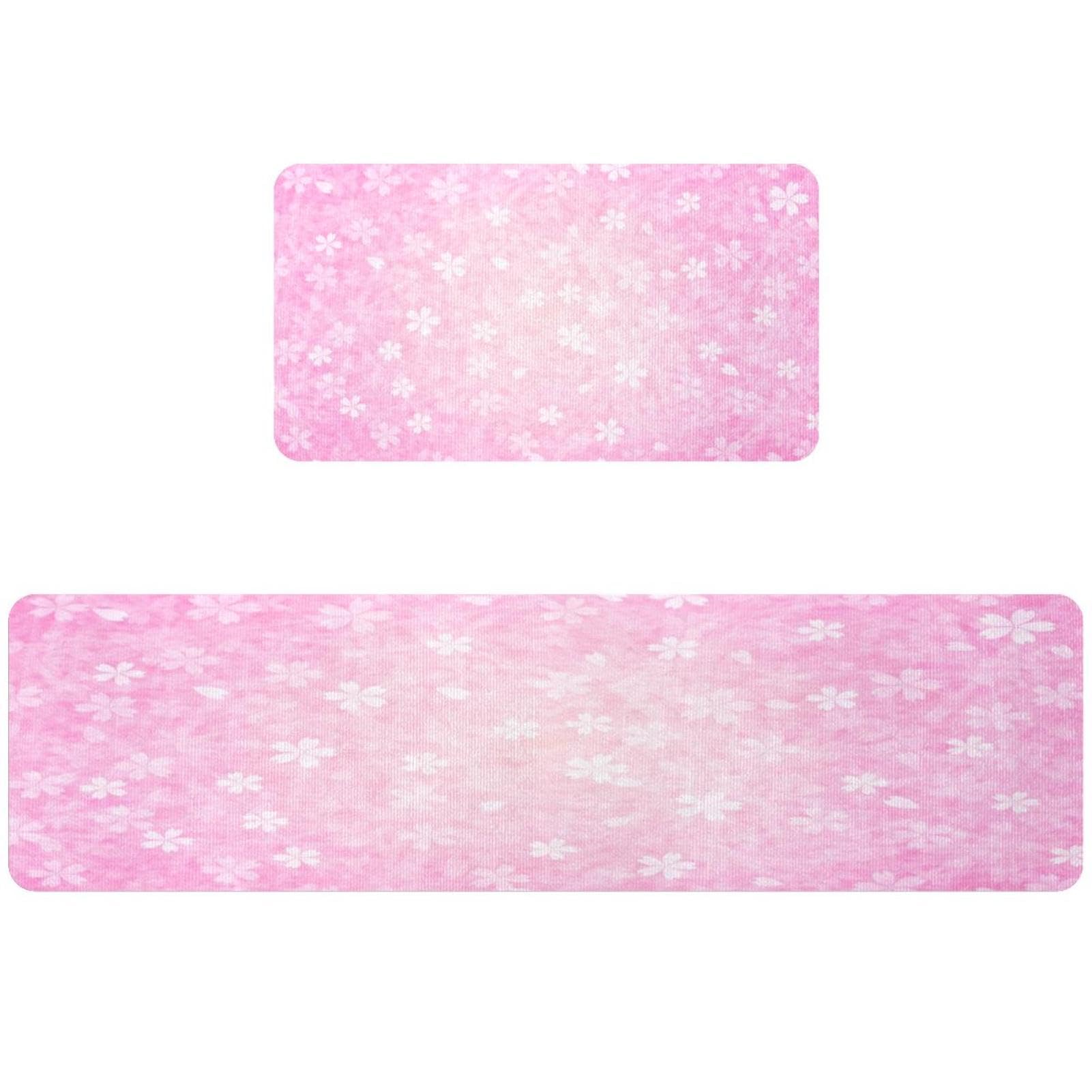 2 tapetes de cocina flores rosas alfombras antideslizantes VAPOKF