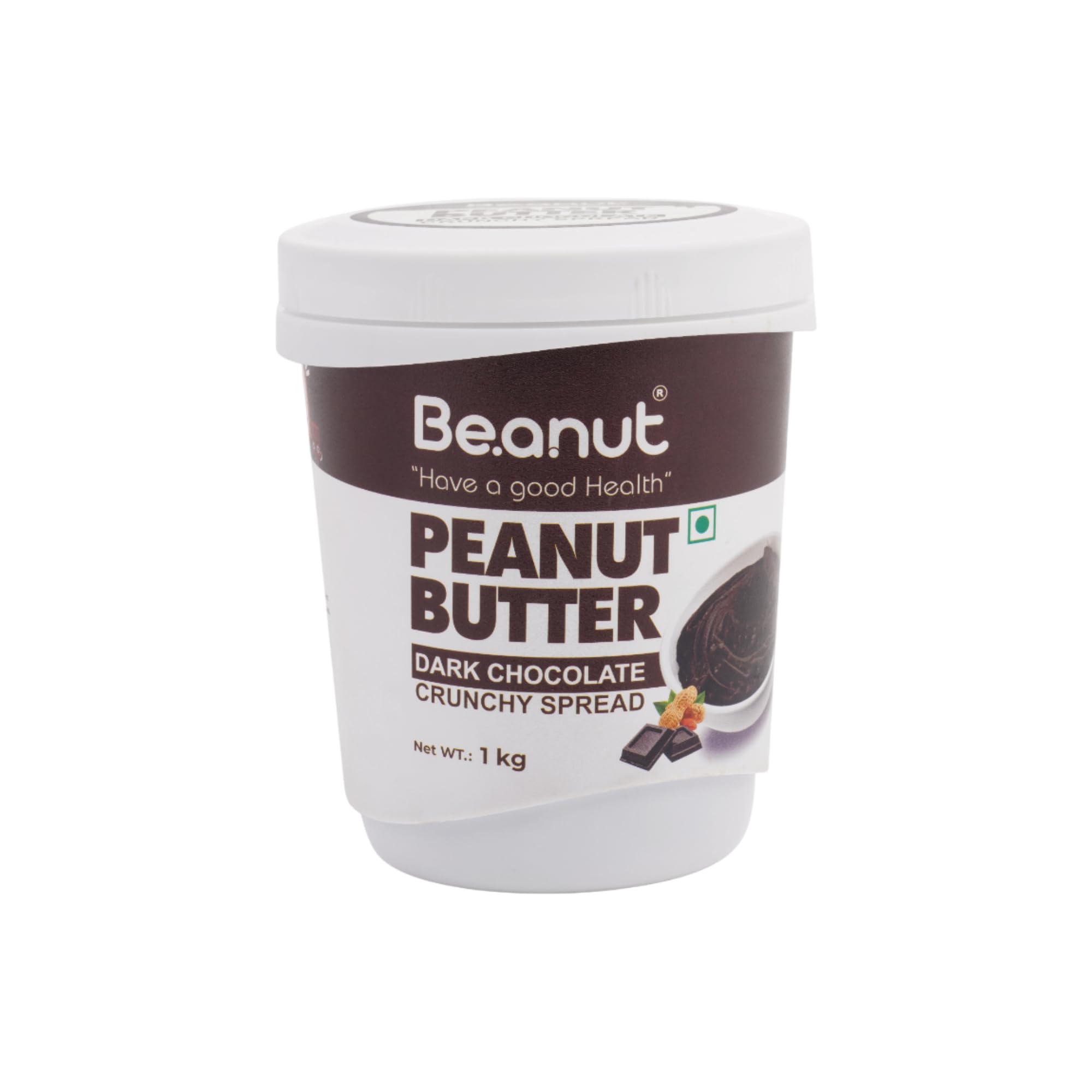 Beanut Dark Chocolate Crunchy Peanut Butter 1Kg | 18gm Protein | 100% Vegan Peanut Butter, 100% Pure Roasted Peanut | High in Protein Spread, Gluten & Cholesterol Free, Nut Butter