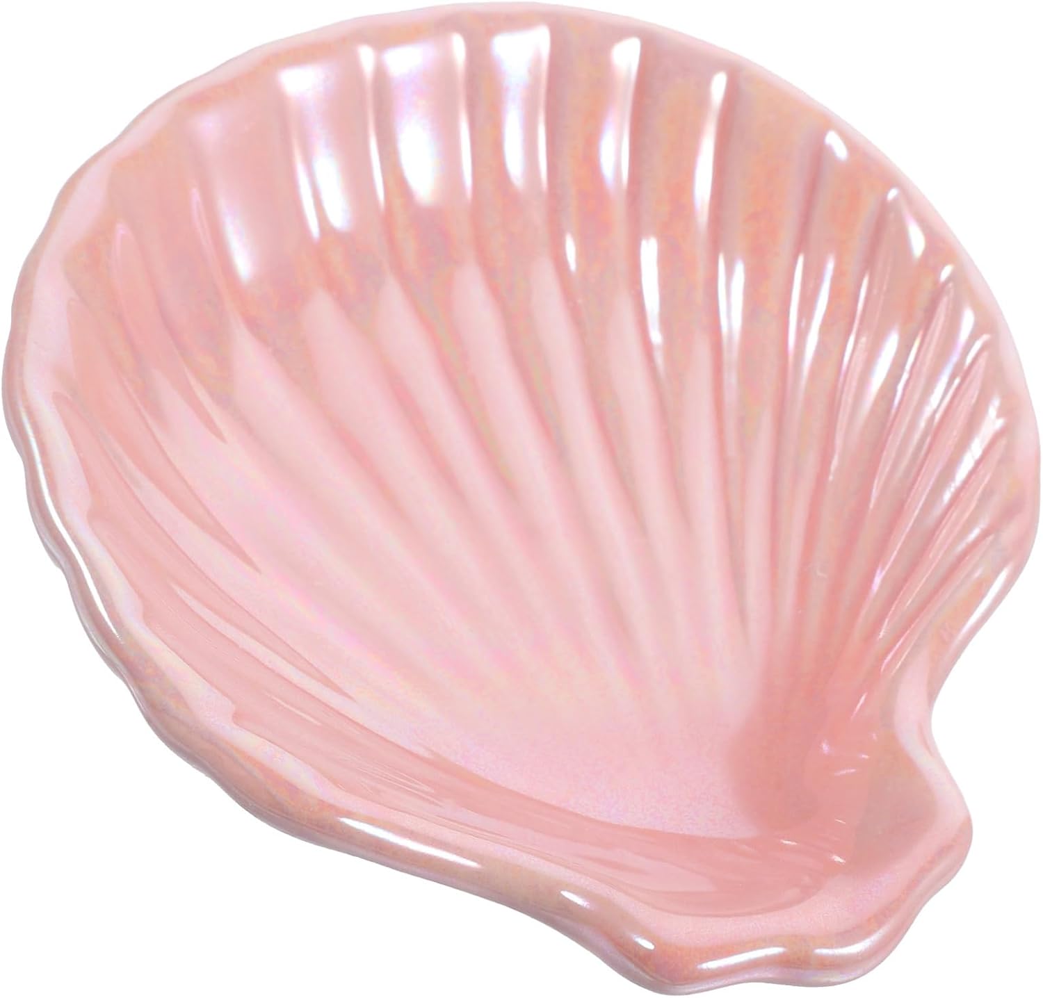 Outanaya Jewelry Tray Shell Shape Jewelry Dish for Earrings and Bracelets Elegant Trinket Organizer for Makeup and Accessories Compact Decorative Storage