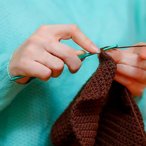 Miniatura 5 de 6 agujas de tejer de aluminio de 0.27 pulgadas para manualidades de hilo de bricolaje, bonito regalo para mujeres, adultos, niños, niños