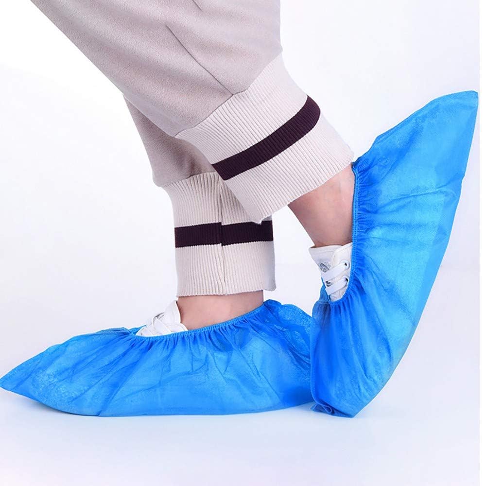 200Pcs Cubre Zapatos Desechables a Prueba de Polvo Impermeables Antideslizantes Cubrebotas No Tejidas Cubrebotas para Construcción Médica Lugar de Trabajo