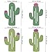 16 Pcs/15.6' (2 Pack) Fiesta Bachelorette Graduation Party Cactus Banner Garland Backgound String Cactus Glitter Green for Kids Birthday Summer Tropical Wedding Taco Cinco De Mayo Party Decor Favor
