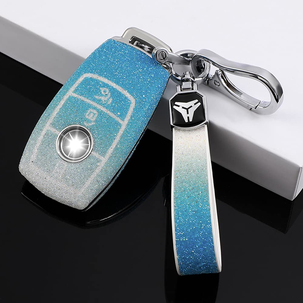 AnFei Car Key Fob Cover for Benz 2017-2021 E-Class 2018-2021 S-Class 2019-2021 A-Class C-Class G-Class Luxury Bling Crystal Diamond Rhinestone Key Case Remote Control Full Protection Smart Key case