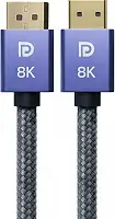 Cabo DisplayPort 1.4 8K Ultra Resistente 1,5M Blindado Trançado, 32.4Gbps, Freesync/Gsync 1080P@240Hz, 2K@165Hz, 4K@144Hz, 8K@60Hz, Conector Ouro 24K, Compatível Projetor, PC, TV, Games