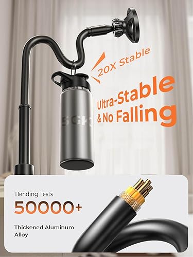 Miniatura 5 de LISEN Soporte para teléfono Magsafe para cama, soporte para Kindle de brazo largo para cama, escritorio, iPad, cuello de cisne, soporte para