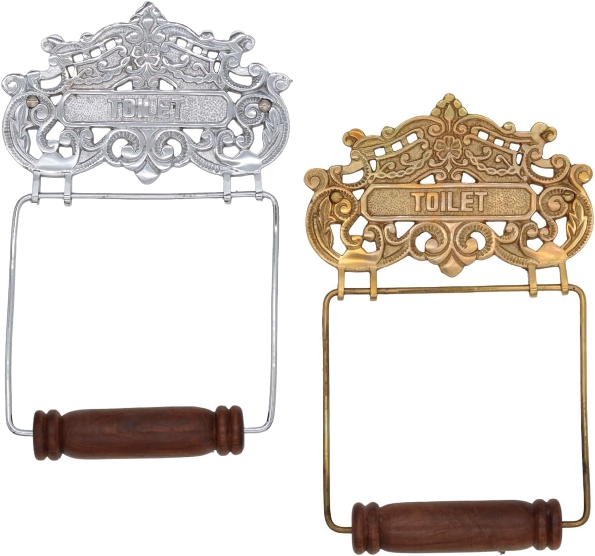 Wall Mounted French Style Brass Toilet Paper Holder