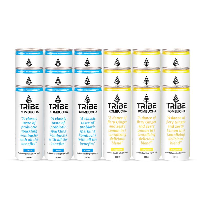 See full amazon price history chart for Tribe Kombucha Naturally Sparkling Probiotic Super Drink|Recipes with Herbs & Spices | Gut Friendly | Gluten free | Immunity Booster | Antioxidant and Hydration | 250 ML (Classic and Gingerade, 4) Tribe Kombucha Naturally Sparkling Probiotic Super Drink|Recipes with Herbs & Spices | Gut Friendly | Gluten free | Immunity Booster | Antioxidant and Hydration | 250 ML (Classic and Gingerade, 4) (B0D7ZXLWCX) Amazon Price History, Amazon Price Tracker