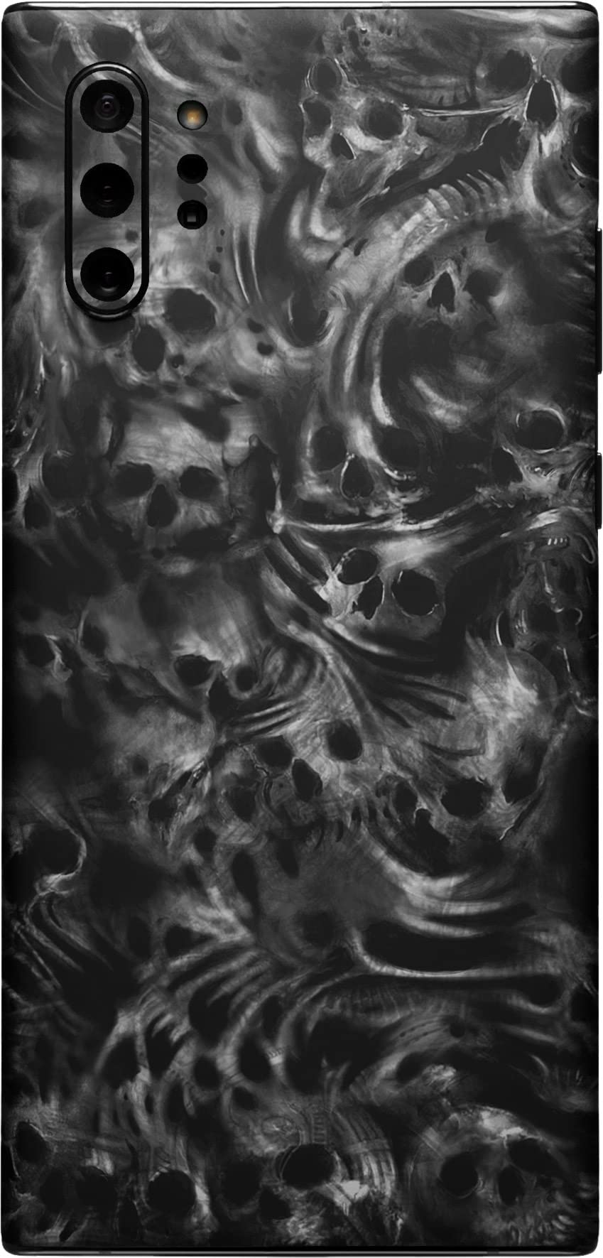 SLICKWRAPS Printed 3M (Matte Lamination) Skin Sticker Wrap Compatible with Samsung Galaxy Note 10 Plus - Graves Skulls Inferno Dig Your Grave