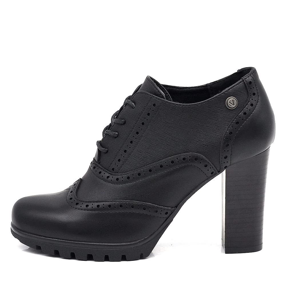 IF Fashion Chaussures Femmes Lacets Francis Broderie Talon Grosse Cuir Synthétique IF146, 2183