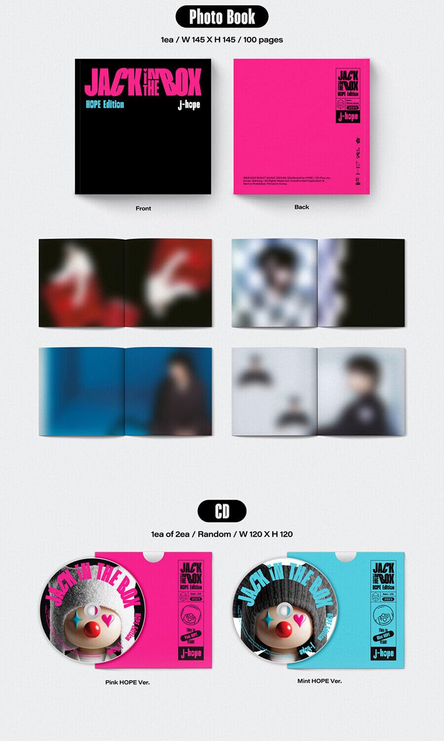 J-HOPE (BTS) ALBUM - [JACK IN THE BOX] (Weverse Albums ver.) – EVE PINK  K-POP