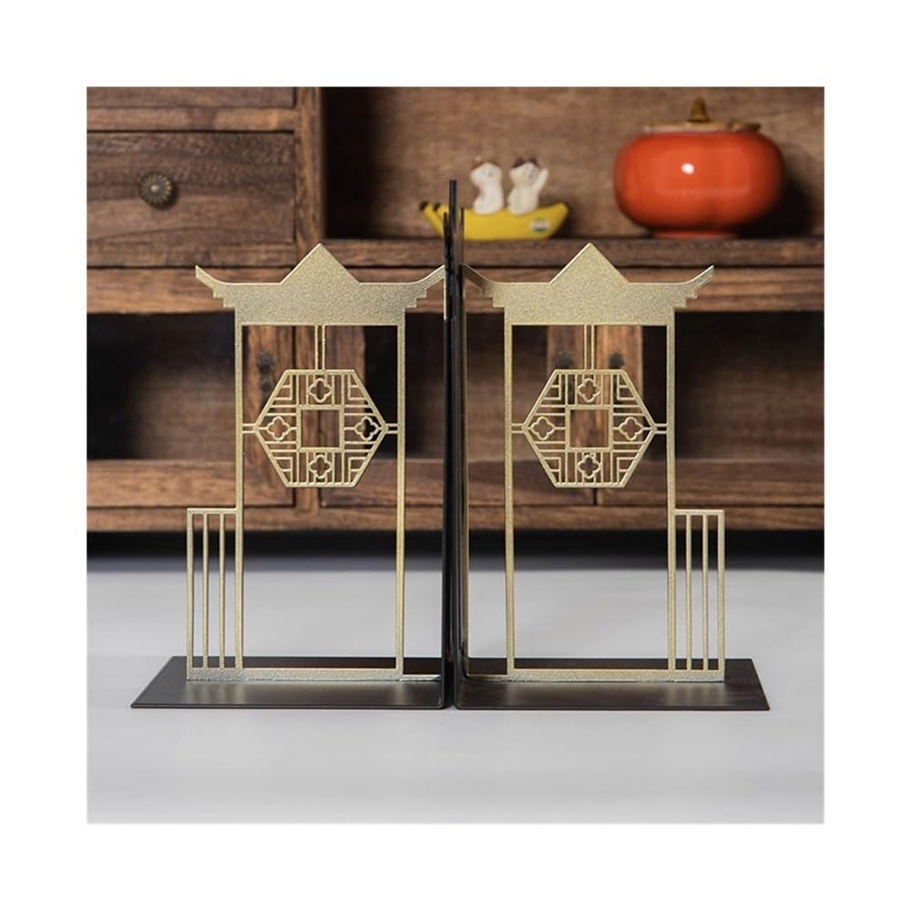 Shelves Book Ends Decorative - Chinese Retro Ornament Bookends for Home Office Desk Bookshelf Decoration Book Support