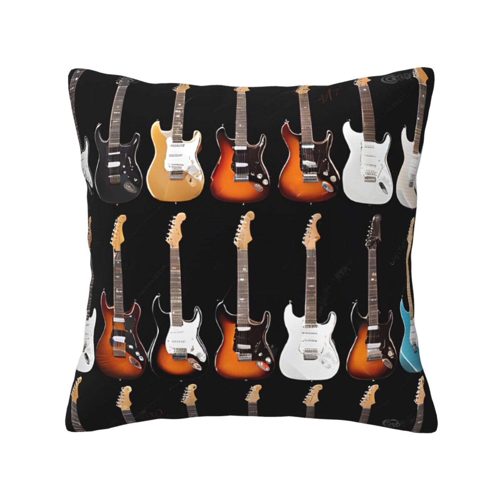 LHFIOHIRG (Art Guitar Pattern) Decorative Throw Pillow Covers Double-Sided Printed Cushion Covers for Sofa, Couch, Bed, and Home Decor 30 x 30cm