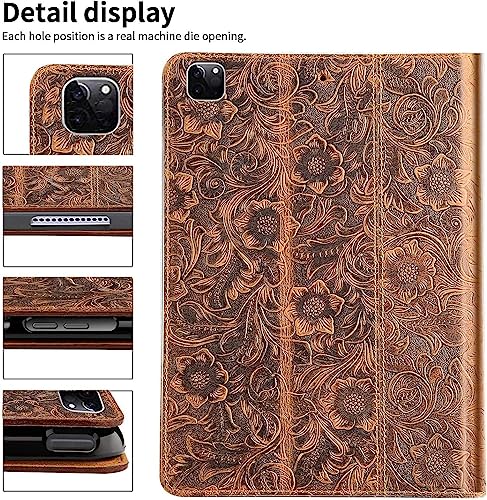 Coque iPad Pro 11 Pouces Cuir Véritable 4e 3e 2e 1e Génération