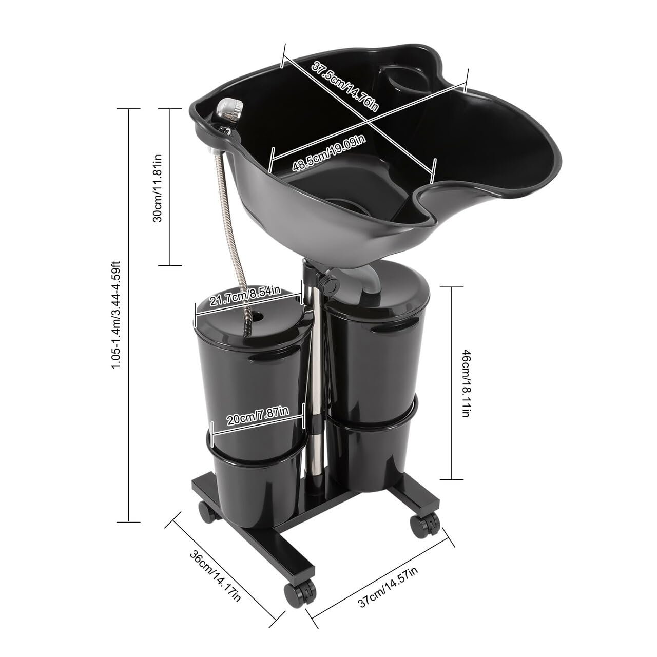 Friseur Waschbecken Mobil Haarwaschbecken Kopfwaschbecken Mit Pump Mobiles Friseursalon RüCkwäRtswaschbecken HöHenverstellbar Quadrat Ergonomischen Design Kann Es Auch FüR BettläGerige