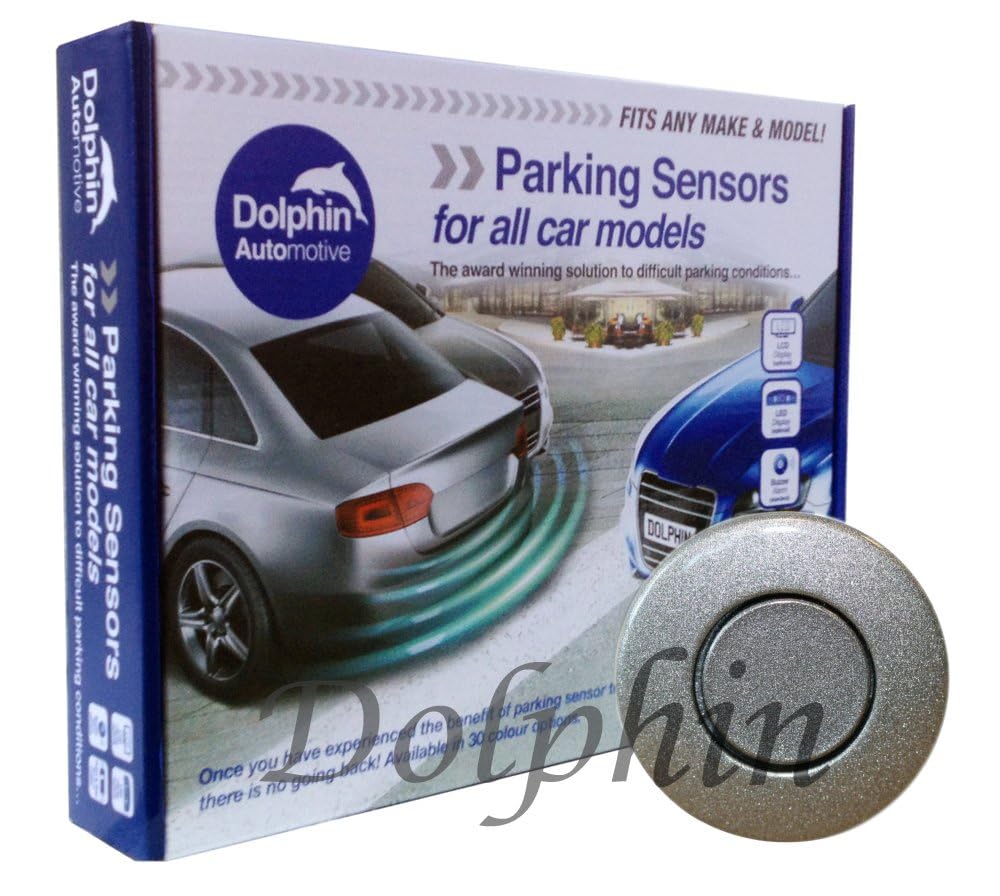 Dolphin Automotive DPS400 Reverse Parking Sensors Auto Express Award Winning 4 Ultrasonic Radar Sensors Kit Audio Alert System Matt & Gloss Black +30 More Colours (Gloss Black) — view 10