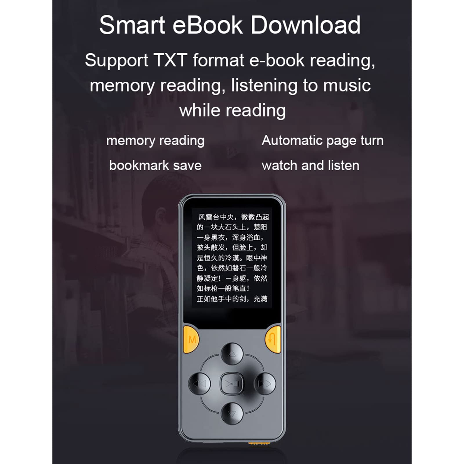 Reproductor de mp3 4GB para Estudiantes, Walkman de música HiFi sin pérdidas con Auriculares, Radio FM, Despertador con Temporizador, Memoria ampliada,Blanco