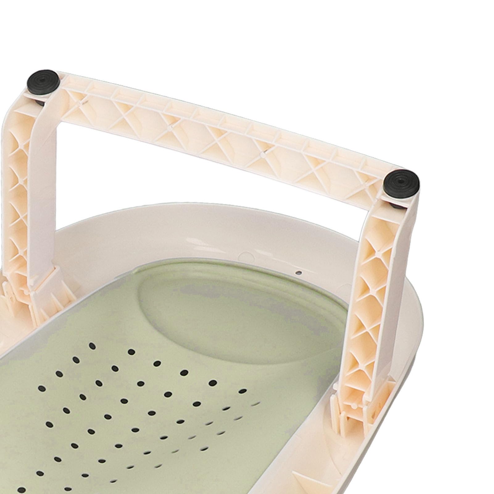 Supporto per Bagnetto con Termometro, Vasca di Supporto per Bagnetto Infantile Sedile di Supporto Sicuro per la Casa (GREEN)