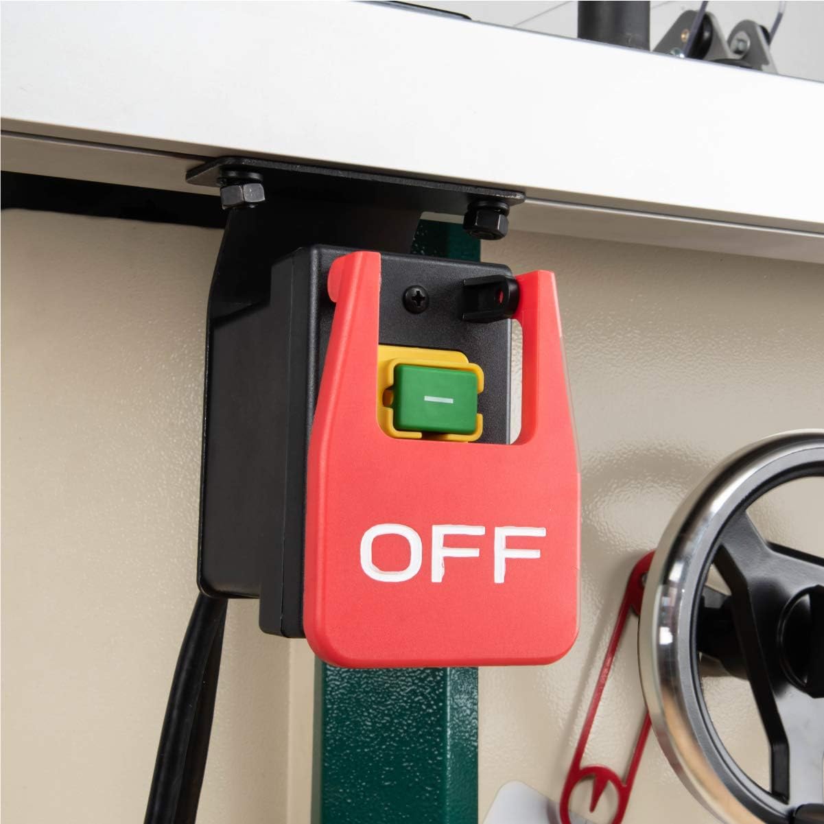 POWERTEC 120V Magnetic Paddle Switch, 9 Amps, Large Knee Paddle for Power Tools, Fits Table Saw, Router Table, Drill Press, Bench Saw, Bandsaw & Other Electrical Equipment (71054)