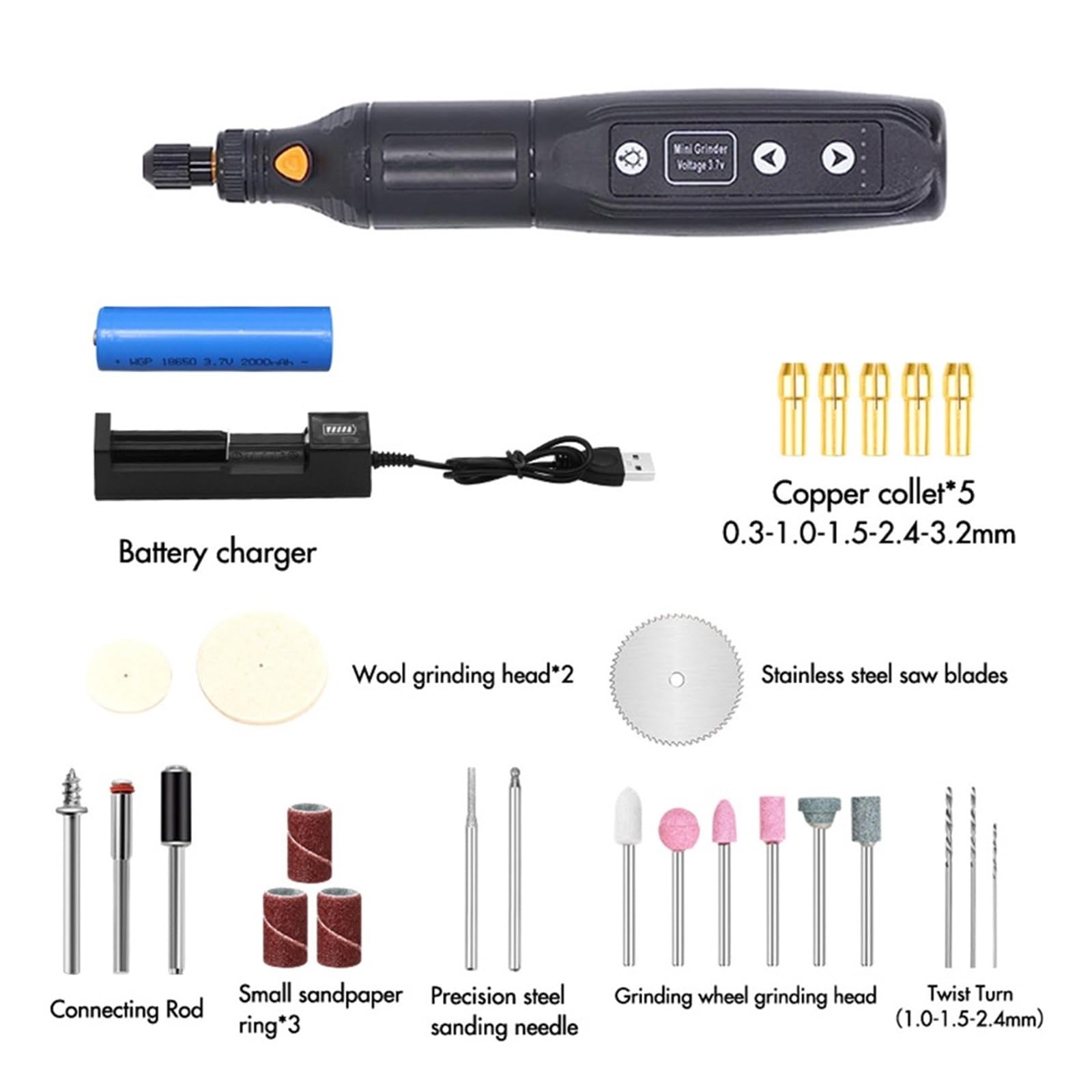 Zestaw NarzęDzi Do Grawerowania USB Bezprzewodowa Mini Wiertarka Elektryczna Zestaw Bezprzewodowych Narzędzi Obrotowych DIY Obróbka Drewna Grawerowanie Długopis Polerka Materiały Ścierne