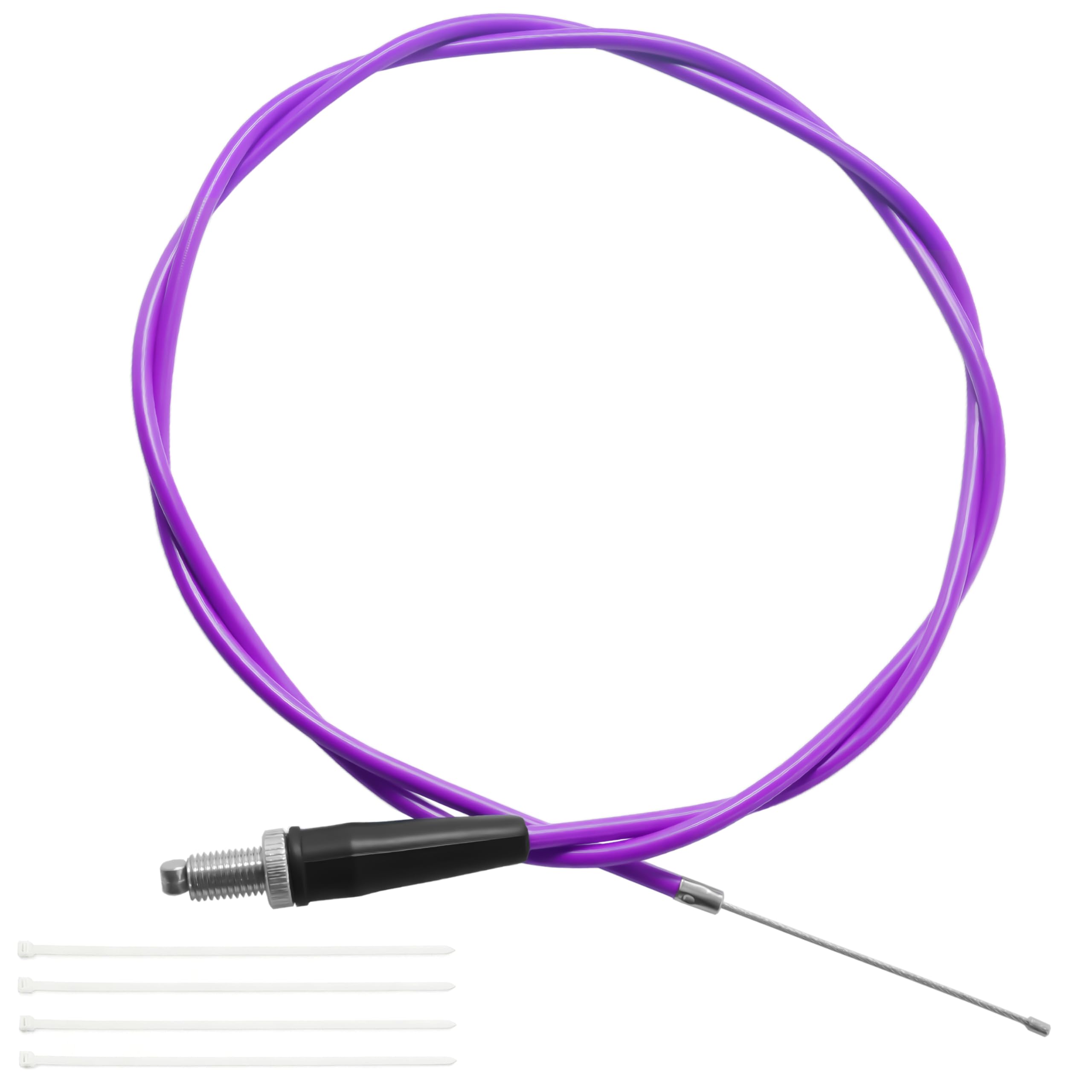 Throttle Cable 51.18 inch, Compatible with 50cc 70cc 90cc 110cc 125cc Pit Dirt Bike, for SSR Tao Tao Baja DB14 DB17 DB24 Coolster Apollo Roketa X-Pro SYX Moto, Motorcycle Replacement Part (Purple)