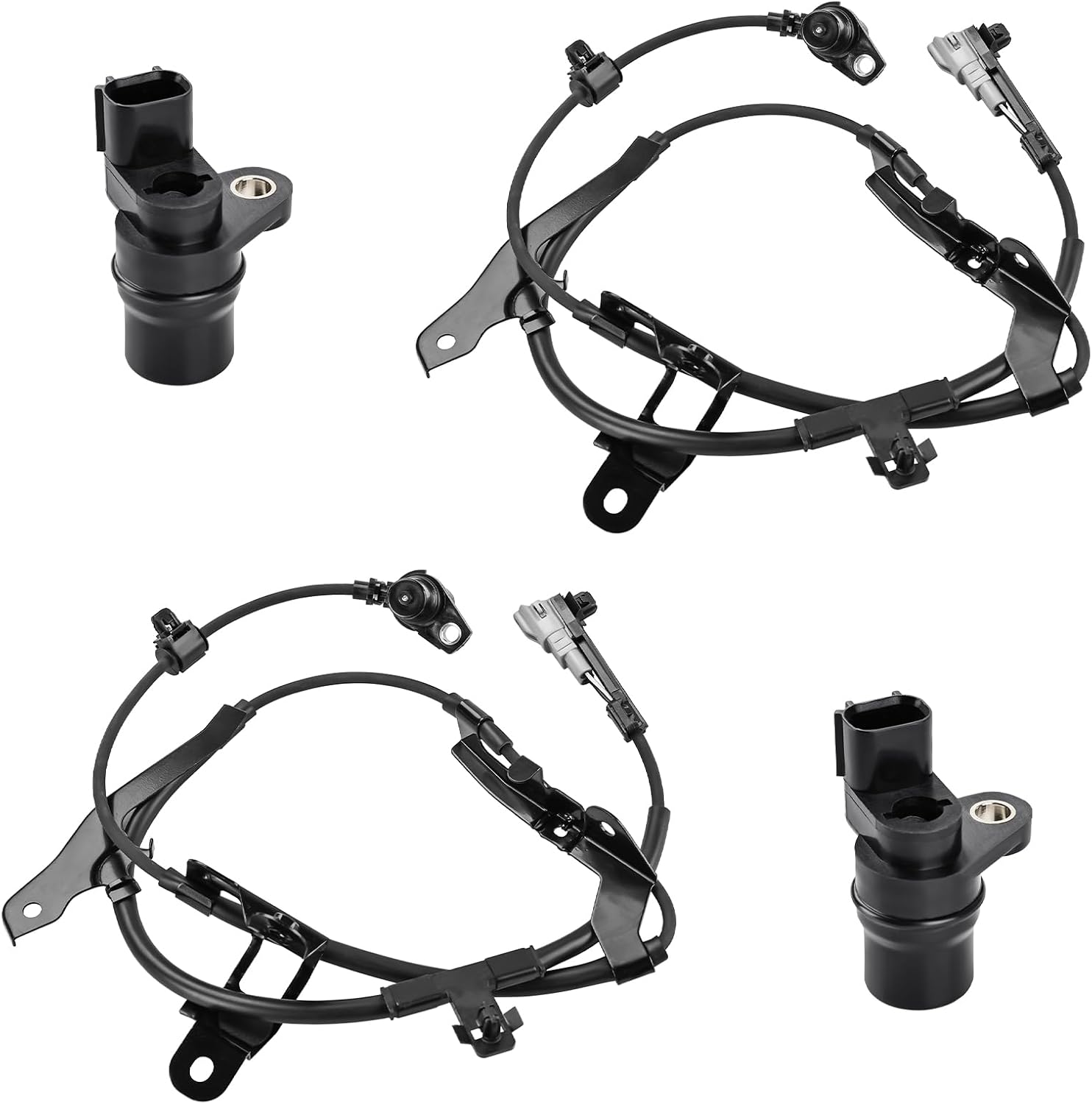 WMPHE 4 Pcs ABS Wheel Speed Sensors Compatible with Toyota Tundra V6 V8 2000 2001 2002 2003 2004 2005 2006, Front and Rear abs Sensors, Replacement for 89543-0C010, 89542-0C010, 89546-35020