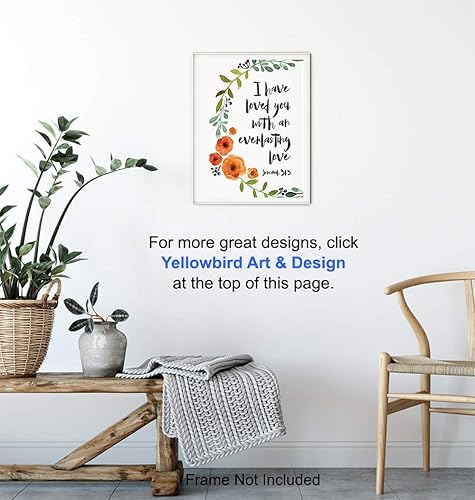 Miniatura 5 de Love Bible Verse - Religious Christian Scripture Wall Art - Home Decor, Decoration for Bedroom, Living Room, Church - Romantic Gift for Women, Men,