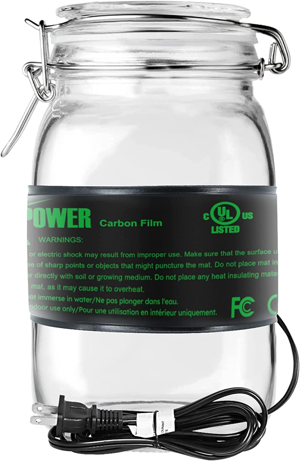 iPower Seeding Germination Starting Brewing Bear Durable Waterproof, Black, 3" x 20"Heat Mat-picture-16
