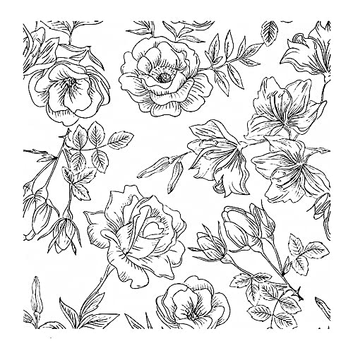 9 Sheets Flower Series Theme Clear Stamps Flowers Background Reusable Silicone Transparent Stamps Floral Rubber Clear Stamp Seal For Card Making Decoration Diy Scrapbooking Embossing Album Decor Craft #TOP4