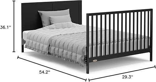 Miniatura 9 de Graco Melrose - Cuna convertible 5 en 1 con cajón (negro)