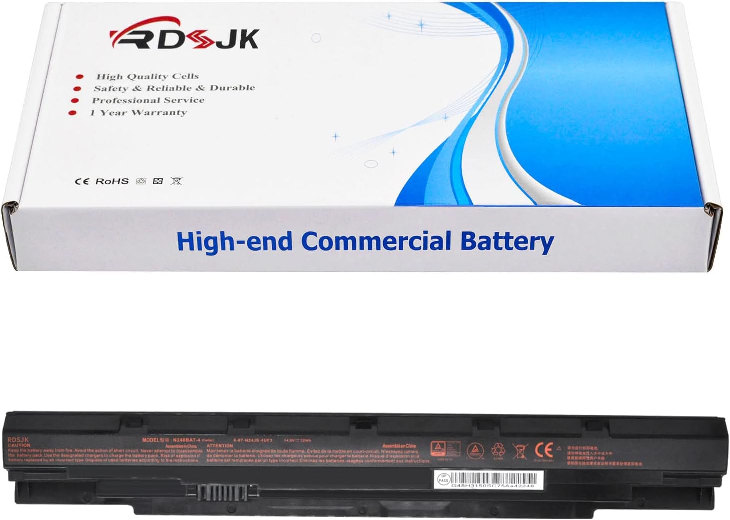 N240BAT-4 N240BAT-3 Laptop Battery for CLEVO N250LU N250JU N240BU N240JU N240PU Sager NP3240 NP3245 6-87-N24JS-4UF3 4UF1 6-87-N24JS-42L3 42L2 6-87-N24JS-42L 6-87-N24JS-42F1 6-87-N24JS-42F2 14.8V 32Wh