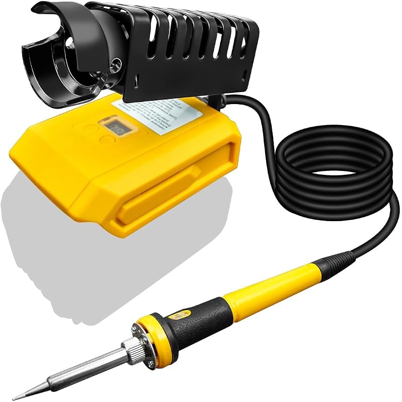 Cordless Soldering Iron Station Compatible with Dewalt 20V Battery | for DCB203 DCB204 DCB205 DCB206, Portable Soldering Iron Station Tool for DIY Appliance Repair Wire Welding (NO Battery)