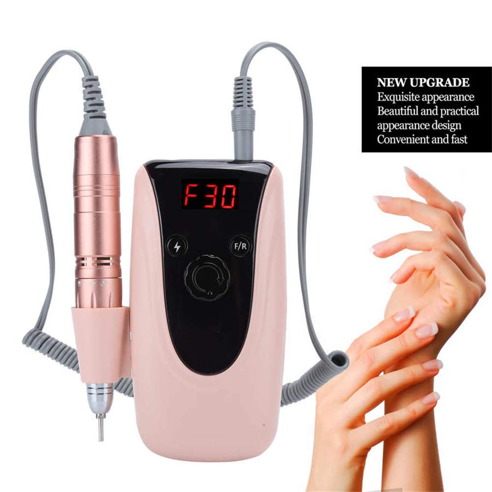 Trapano elettrico per unghie per unghie acriliche e unghie in gel, lima per unghn gel, lima per unghie elettrica portatile ricaricabile, strumenti per manicure e pedicure, lucidatura con kit