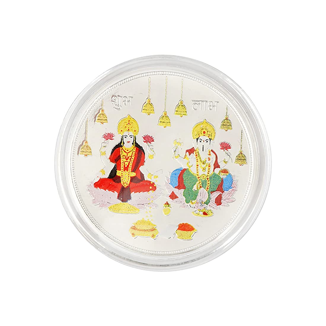 (999.9) 20g Lakshmi Ganesh Silver Colour Coin-image-32