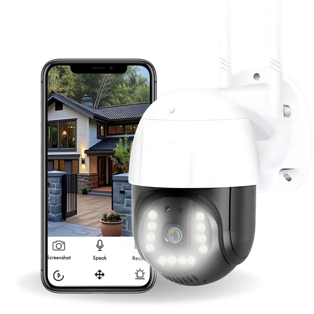 CAMLEIGH Two-Way Audio| Full Color Night Vision| SD Card Recording| 360° Rotation| 4 Pure White LEDs| All Weatherproof | 5 MP 4G Sim Support PTZ Camera| Live Monitoring-image-7